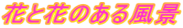 花と花のある風景