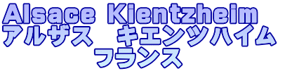 Alsace Kientzheim アルザス キエンツハイム フランス