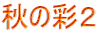 秋の彩２